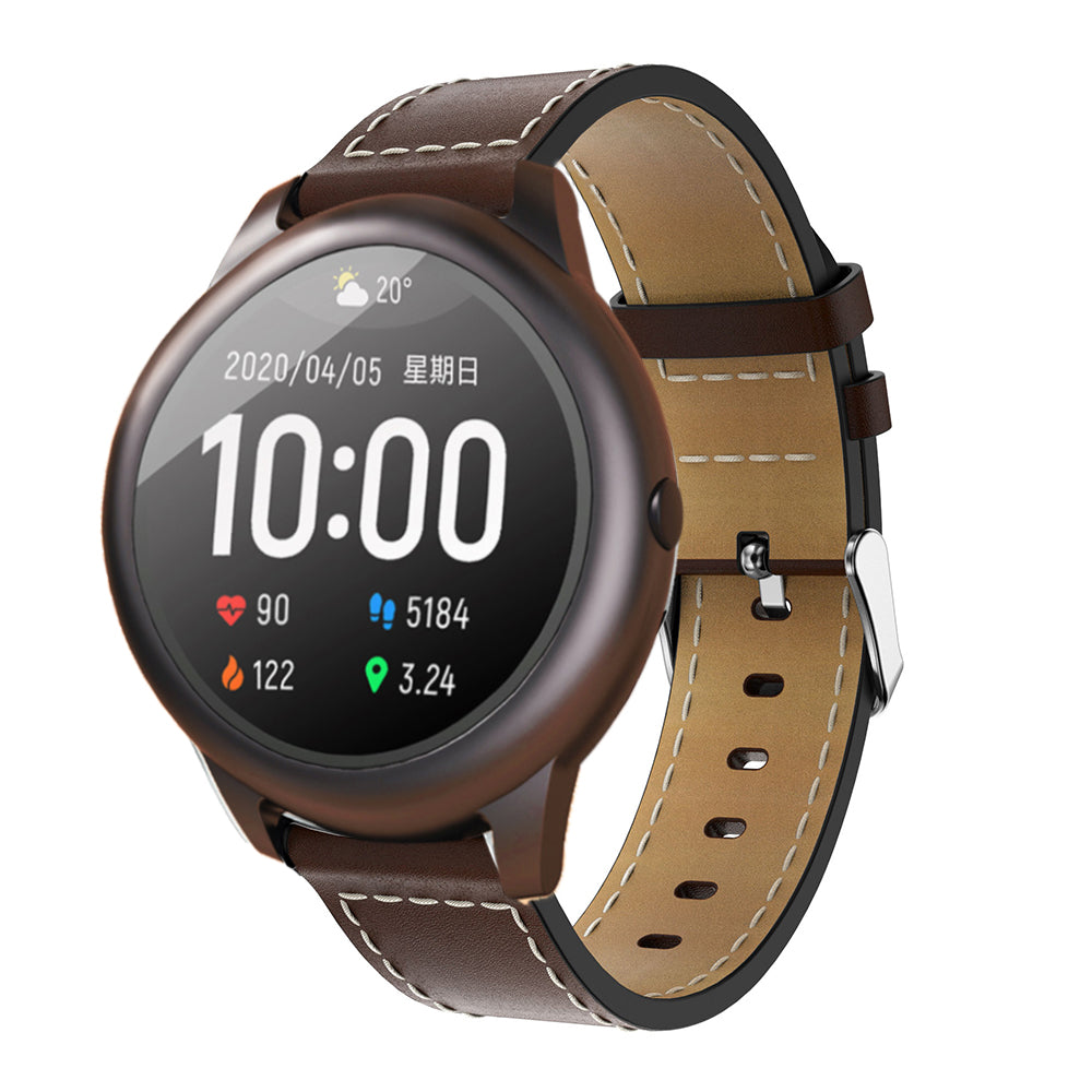 Udskiftning af ægte læder Smart Watch-remrem til Xiaomi Haylou Solar LS05 osv. Udskiftning af ægte læder Smart Watch-remrem til Xiaomi Haylou Solar LS05 osv.